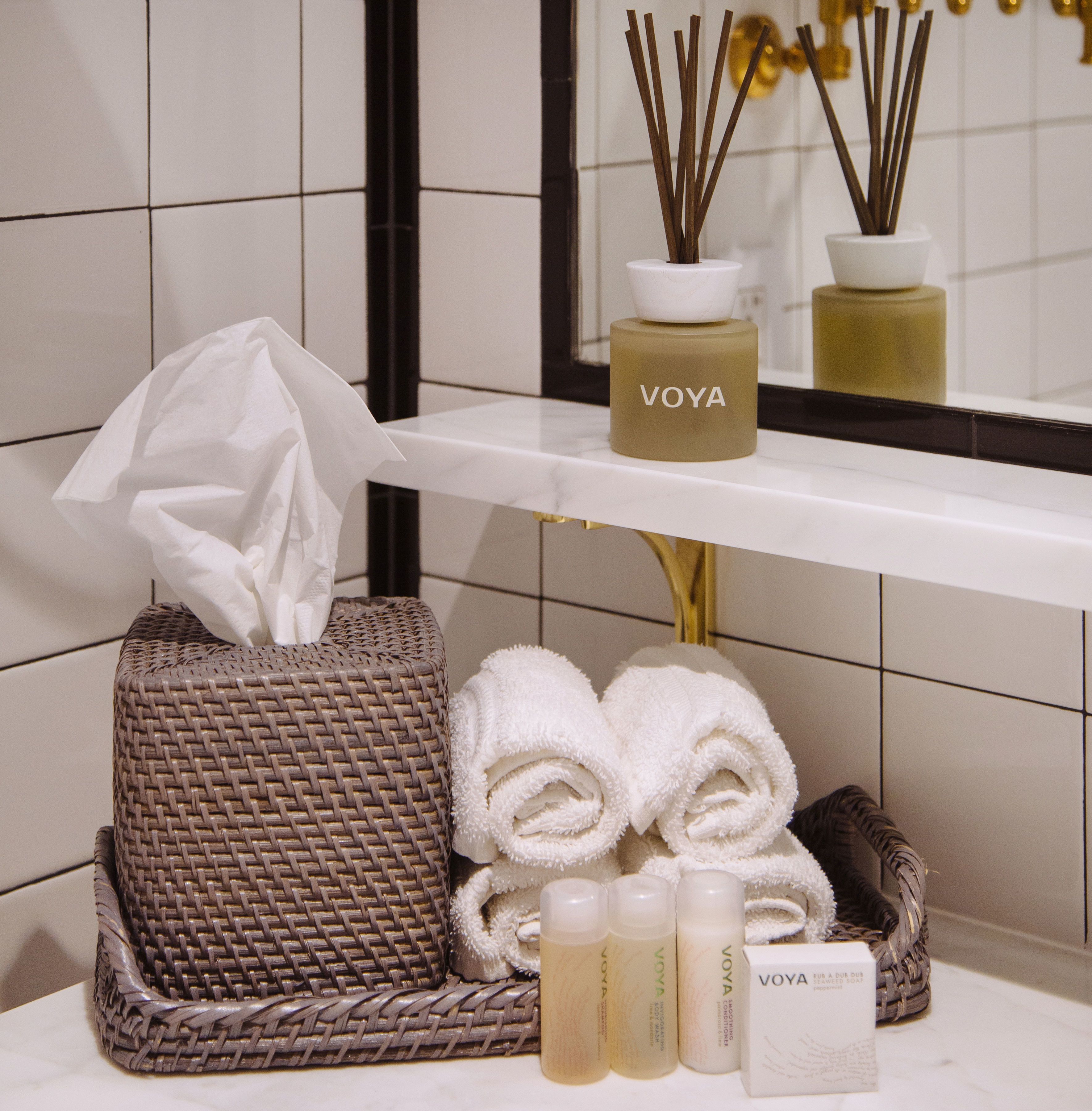 shower, free toiletries, hair dryer, bathrobes