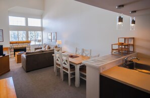 Interior - Overlooking Olympic Plaza, Deluxe Condo with Loft. Pool & Hot Tub, Great View (Whistler)