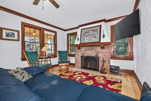 TV, fireplace, DVD player, books - Gorgeous lakefront cabin, wrap-around enclosed porch, dock! (St Germain)