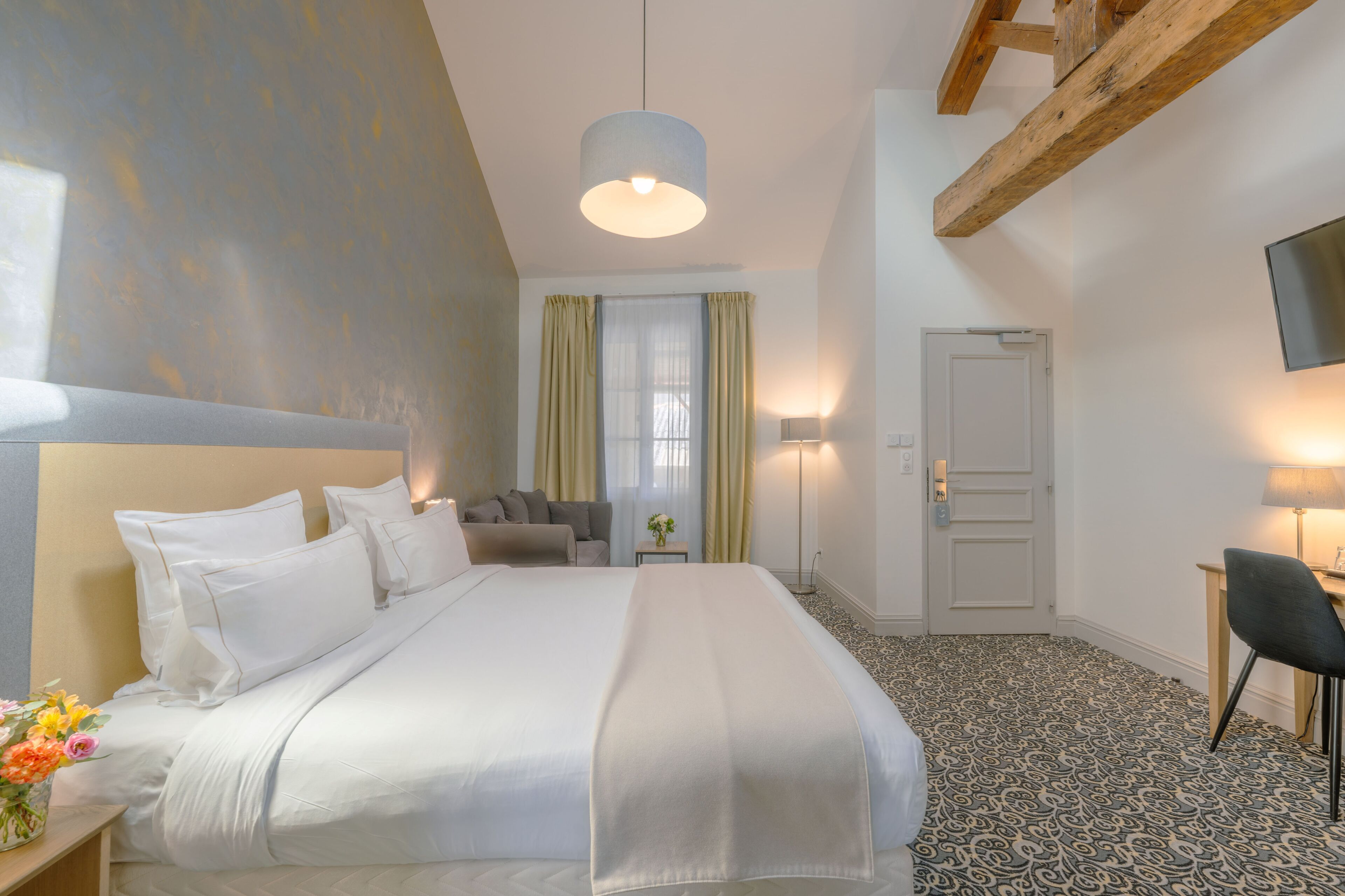 Chambre Double Deluxe, vue ville | Literie de qualité supérieure, décoration personnalisée