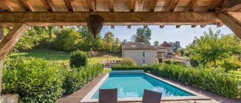 Piscine extérieure, piscine chauffée