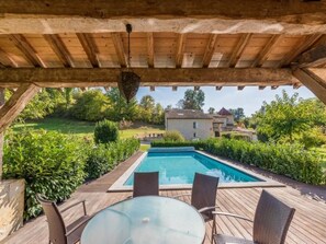 Outdoor pool, a heated pool - Le Moulin charming cottage near St Emilion (Lugaignac)