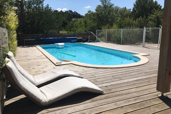 Outdoor pool, a heated pool