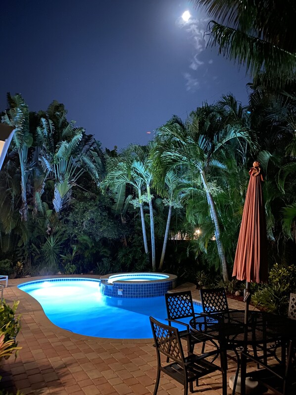 Outdoor pool, a heated pool - Tropical dream heated pool home (Deerfield Beach)