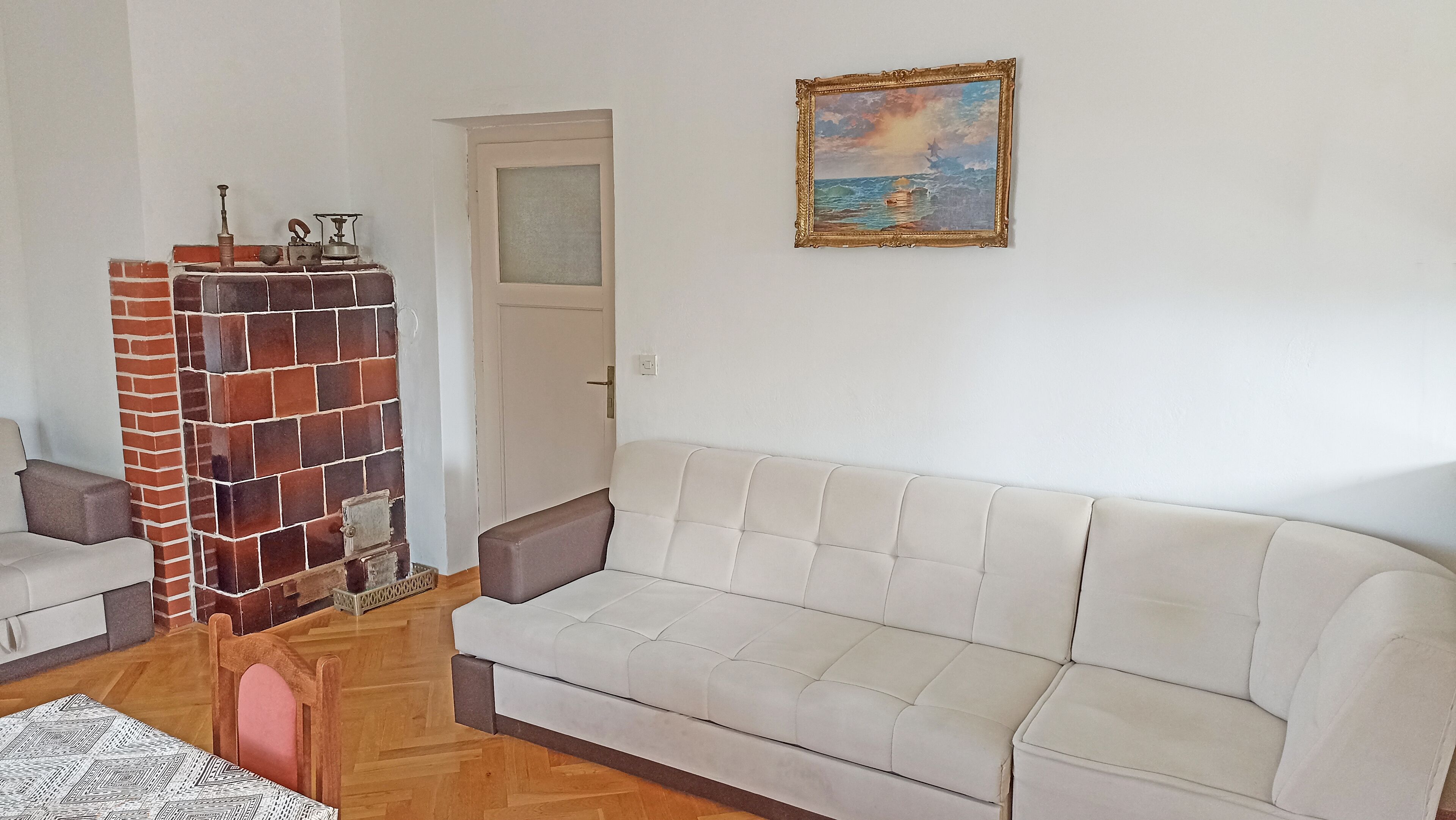 three bedroom apartment | living area | lcd tv