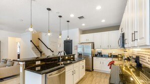 Deluxe Villa, 6 Bedrooms, Private Pool | Private kitchen | Espresso maker, full-size fridge, microwave, oven