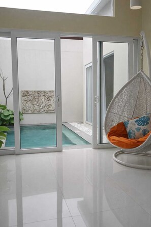 Luxury Villa, 2 Bedrooms, Non Smoking, Pool View | Living area | LCD TV - Abhaya Villa (Wonosobo)
