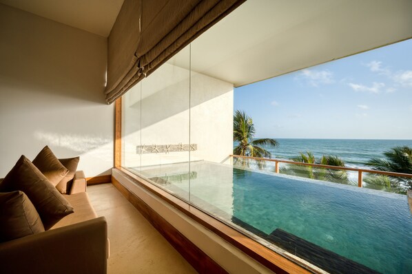 Phòng Suite Presidential, 1 giường cỡ king, quang cảnh biển | Bộ đồ giường cao cấp, minibar, két bảo mật tại phòng