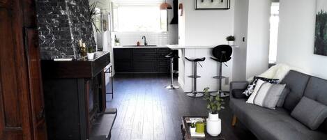 Télévision, cheminée, jeux vidéo, livres