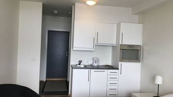 Economy Studio, 2 Single Beds, Lake View | Private kitchen