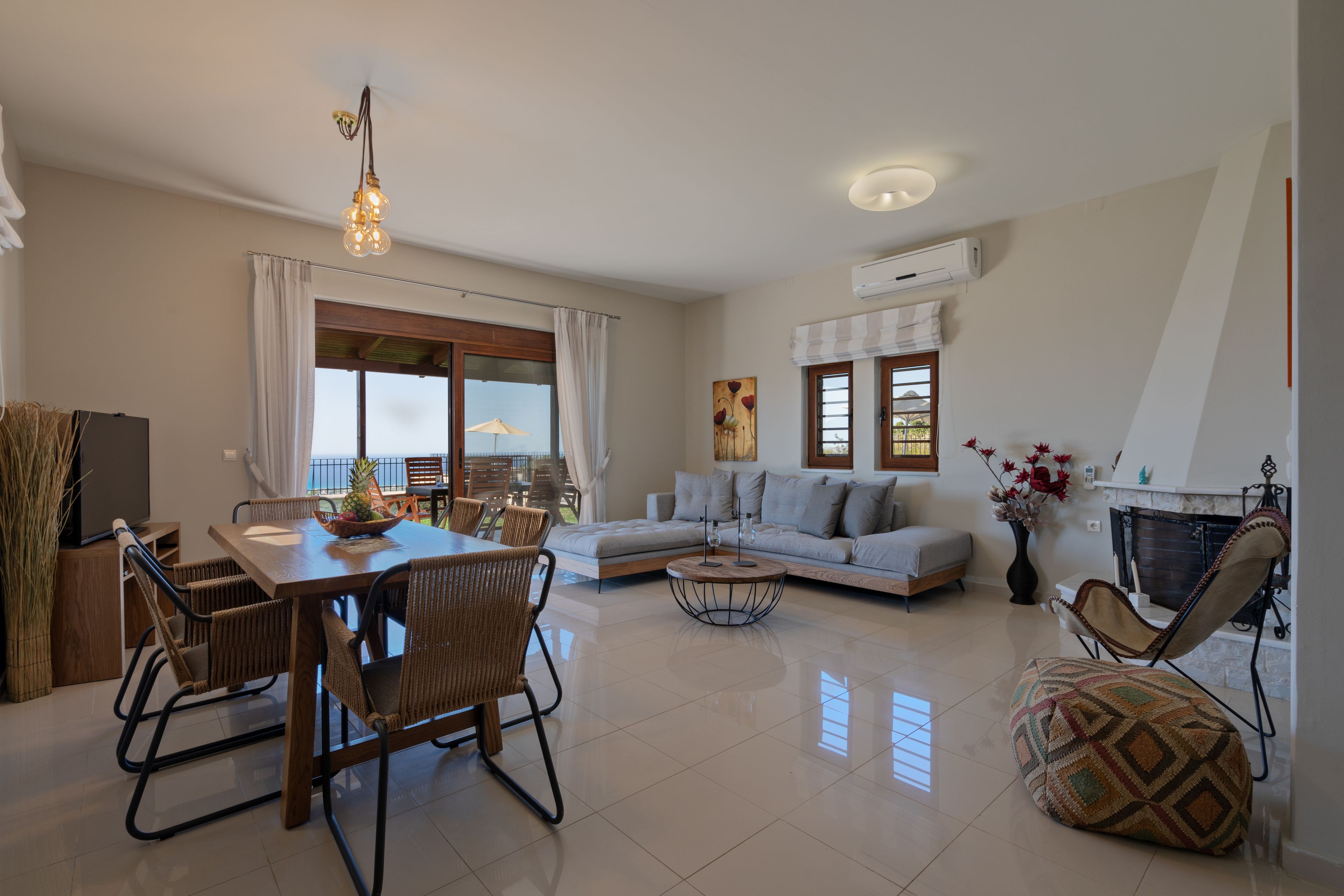 빌라, 침실 3개, 전용 수영장 (Villa Thea) | 거실 | TV