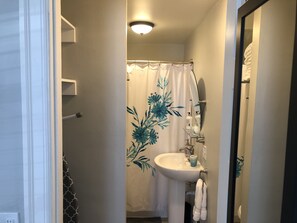 淋浴/盆浴组合、免费洗浴用品、吹风机、毛巾