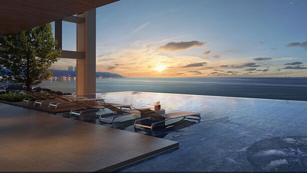 Outdoor pool - 1BR Centric Sea 812 With Infinity Pool (Pattaya)