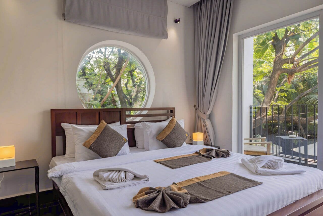 华丽双人房, 1 间卧室, 河景 | 迷你吧、客房内保险箱、办公桌、免费 WiFi