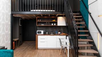 Design-Loft, 1 Schlafzimmer | 1 Schlafzimmer, hochwertige Bettwaren, Schreibtisch