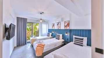 Economy-Zimmer | Bettwäsche aus ägyptischer Baumwolle, hochwertige Bettwaren, Minibar