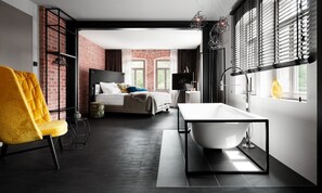 Deluxe Double Room | Peralatan tempat tidur hipoalergenik, peti besi dalam bilik