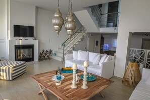 Villa | Living room - Stunning Luxury with Private Beach (Hersonissos)