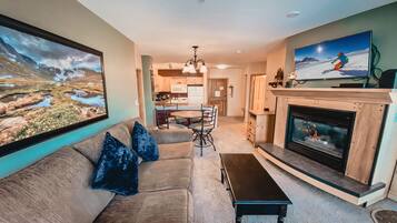 Condo, Multiple Beds, Courtyard View (Silver Mill 8239) | Living area | Smart TV, fireplace, DVD player