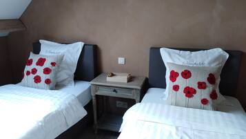 Familiekamer, 2 slaapkamers (De Graanzolder) | 5 slaapkamers, luxe beddengoed, Select Comfort-bedden