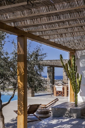 Luxury Villa, 4 Bedrooms, Private Pool, Sea View | Terrace/patio