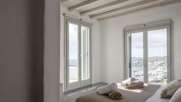 Luksusvilla, 4 soverom, privat basseng, sjøutsikt | 4 soverom, sengetøy i egyptisk bomull og sengetøy av topp kvalitet