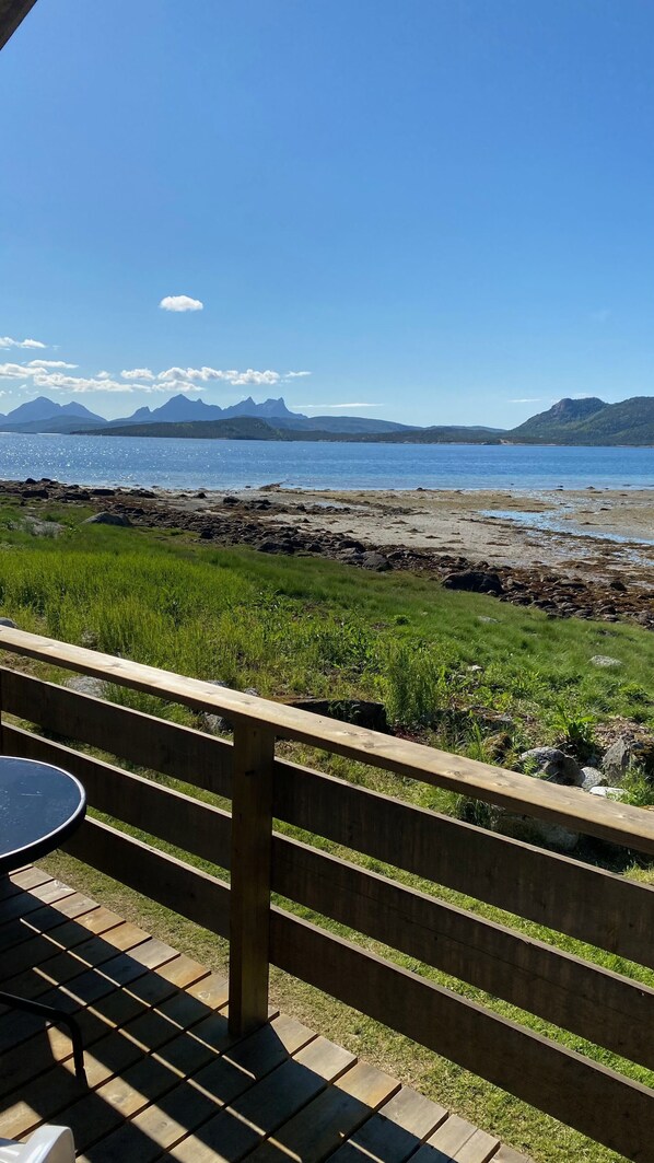 Premium-Ferienhütte, 1 Schlafzimmer, Meerblick | Terrasse/Patio