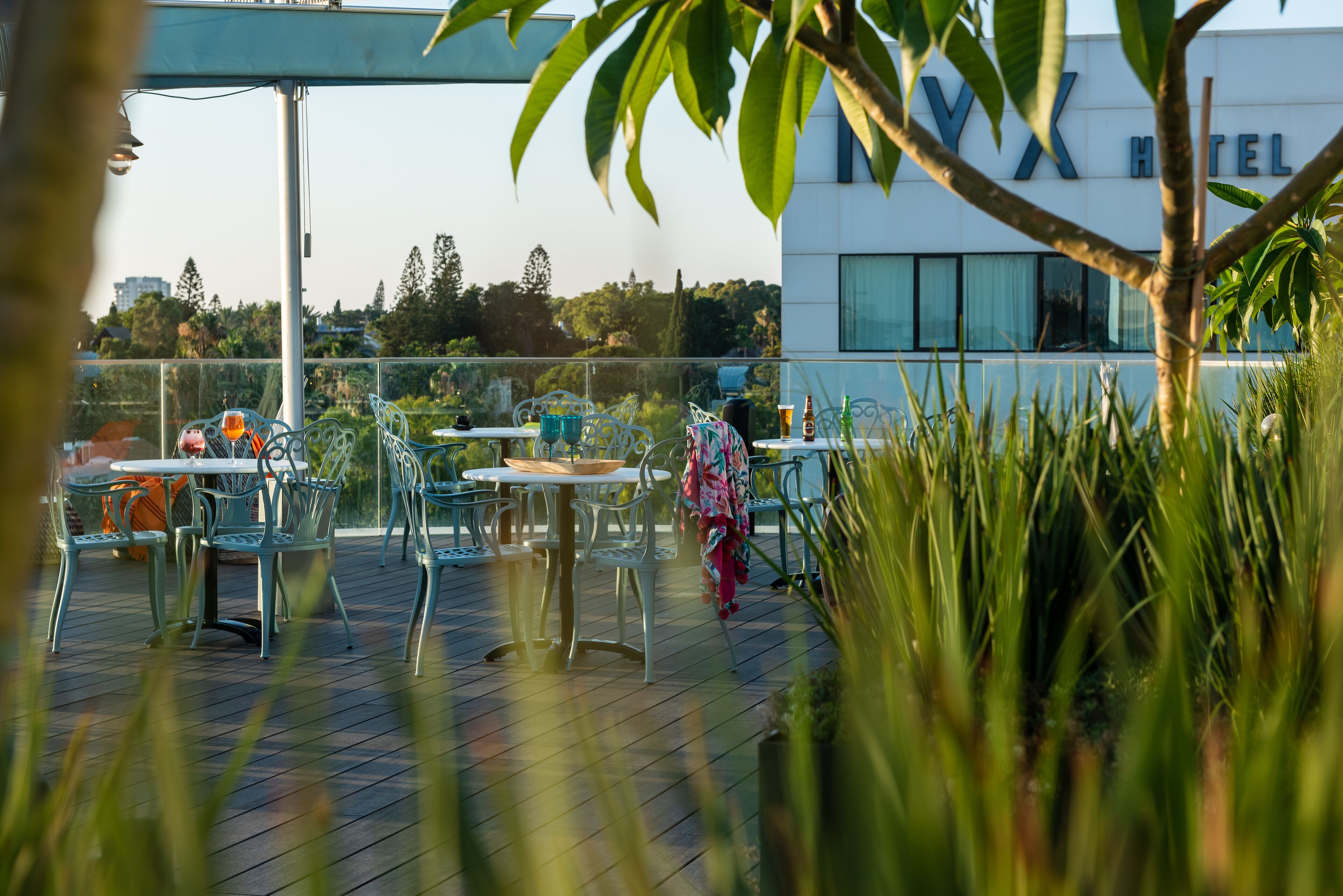 outdoor banquet area
