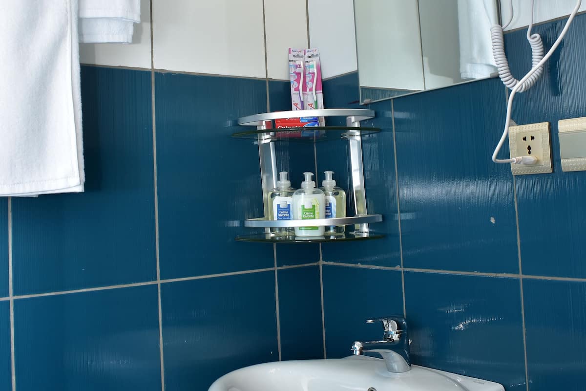 deluxe double room, 1 queen bed, balcony, city view | bathroom | jetted bath, free toiletries, hair dryer, bathrobes