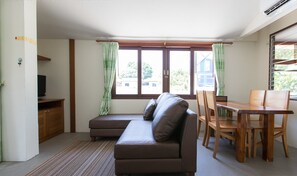 3-Bedroom Pool Villa | Living area | 32-inch flat-screen TV with cable channels, TV - Lemon House (Rawai)