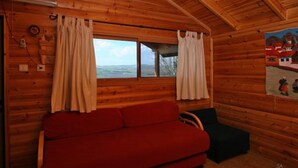 Family Cabin | Living area | Flat-screen TV - Aviv Bakerem (Mevoot HaHermon)