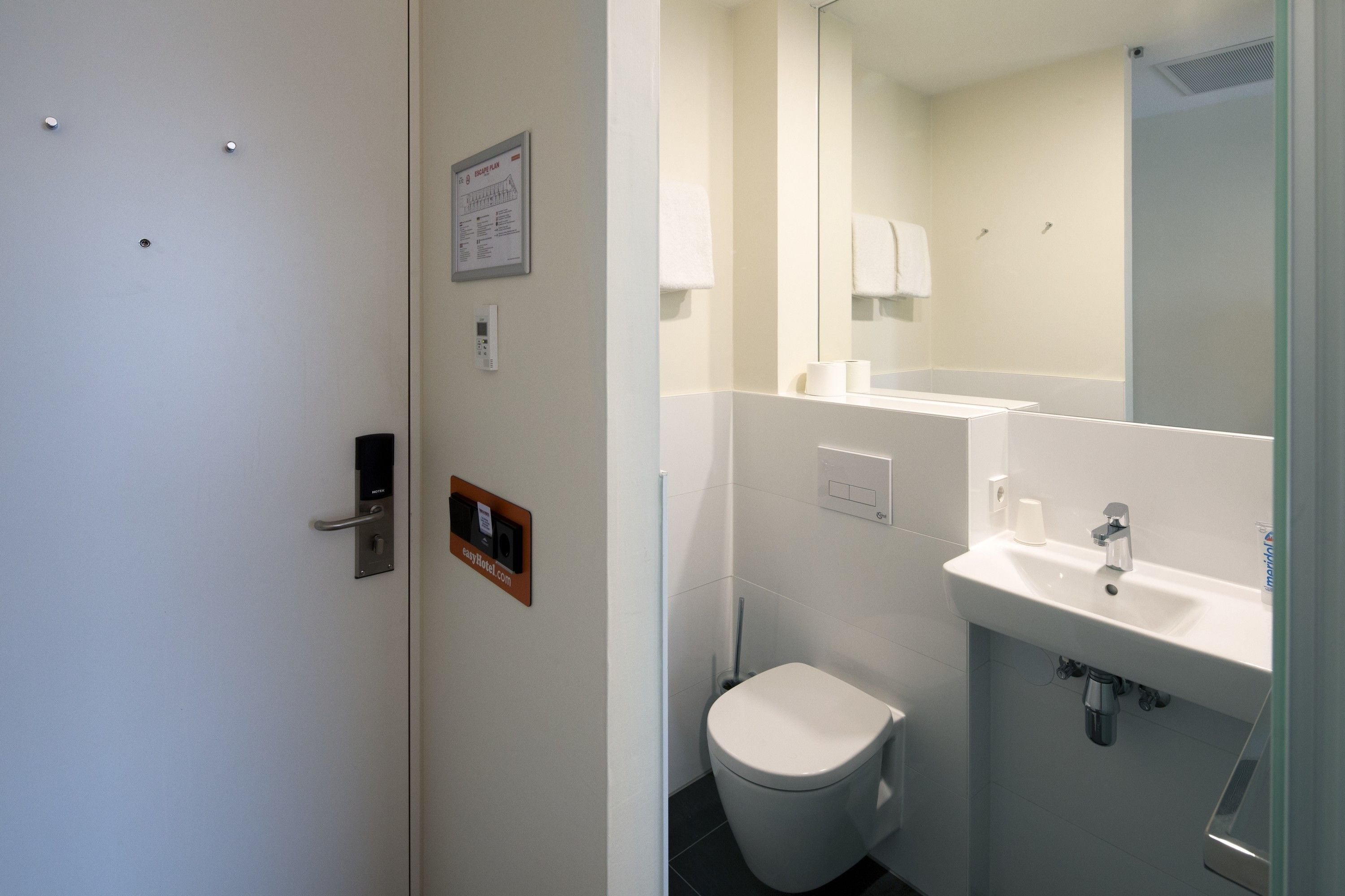 shower, eco-friendly toiletries, hair dryer, towels