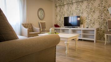 Comfort appartement, 2 slaapkamers | 1 slaapkamer, lakens van Egyptisch katoen, luxe beddengoed