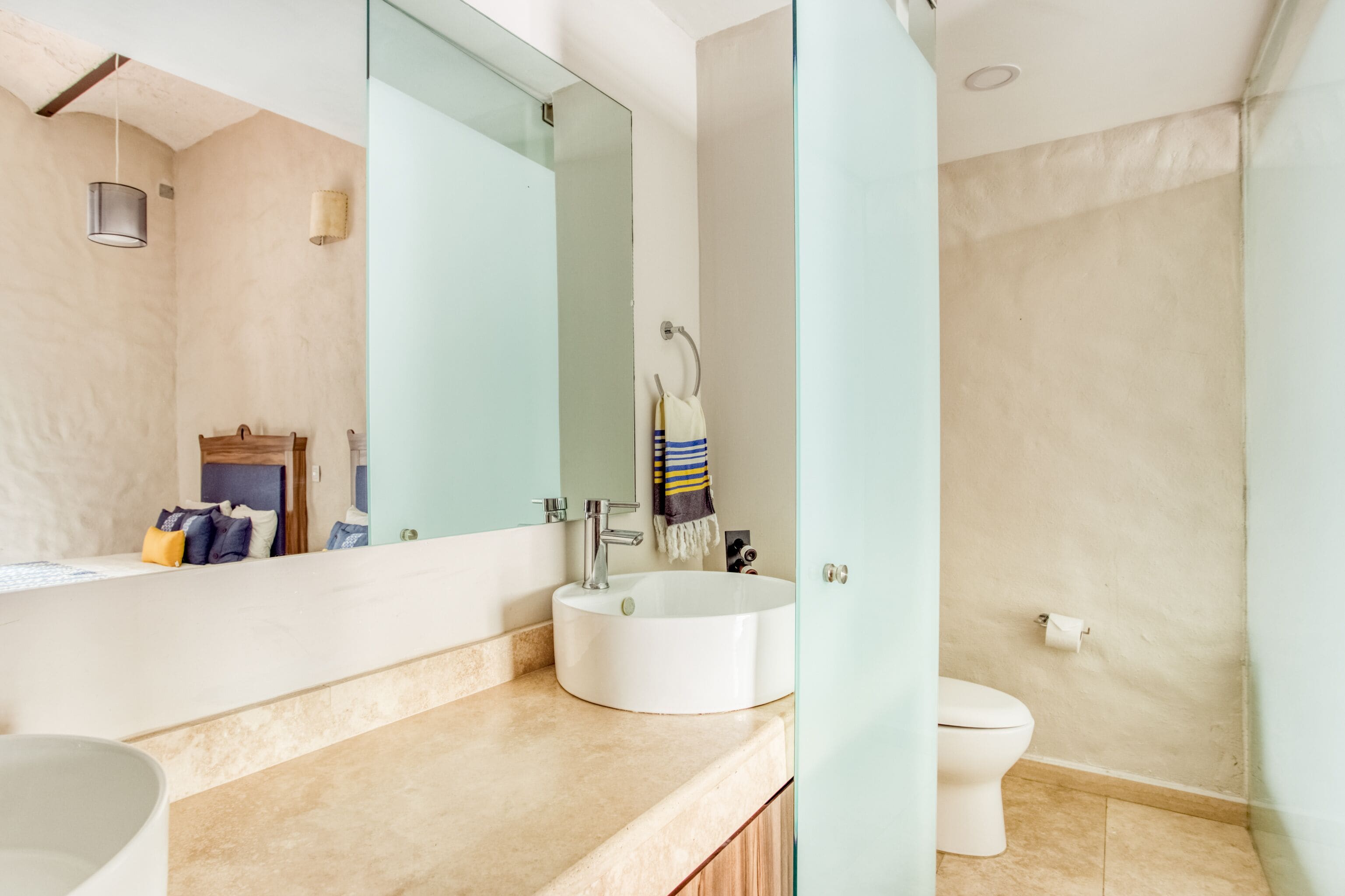 free toiletries, hair dryer, bathrobes, towels