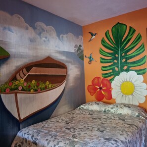 Double Room, 2 Double Beds | Free WiFi, bed sheets - Hotel Encuentro del Viajero (Panajachel)