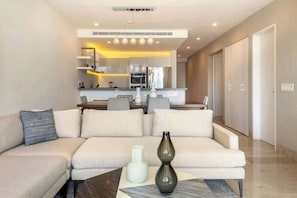 TV, Netflix, streaming services, offices - Beachfront Condo w/ Balcony & Pool Access (Solidaridad)