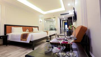 Phòng 2 giường đơn Deluxe, hút thuốc | Minibar, két bảo mật tại phòng, bàn, màn/rèm cản sáng