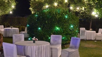 Outdoor wedding area