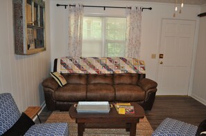 Smart TV, DVD player, books, music library