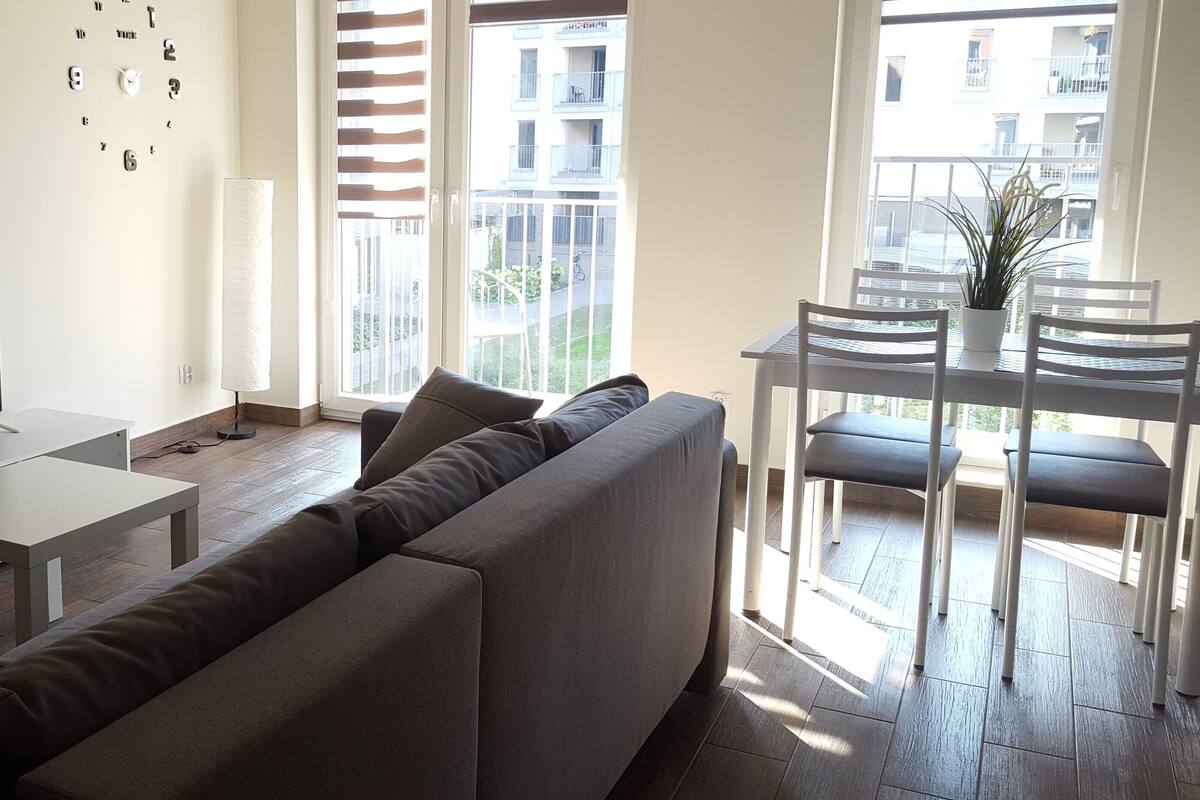 디럭스 아파트, 침실 1개, 발코니 | 거실 공간 | 평면 TV