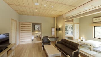 Suite Room B | In-room safe, desk, laptop workspace, iron/ironing board