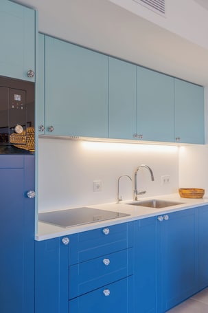 Fridge, stovetop, espresso maker, coffee/tea maker