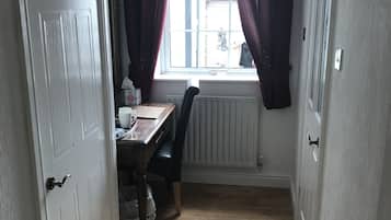 Desk, iron/ironing board, free WiFi, bed sheets