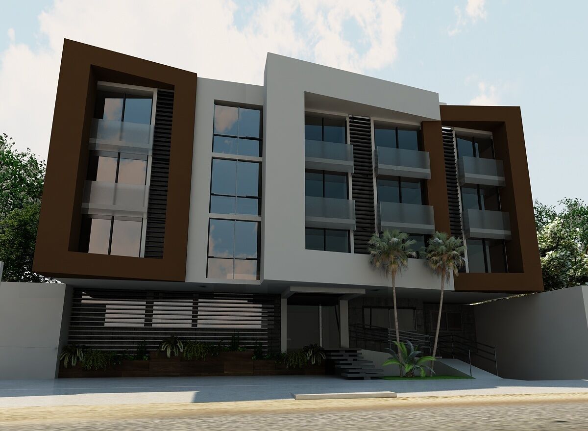 Vista frontal de la propiedad