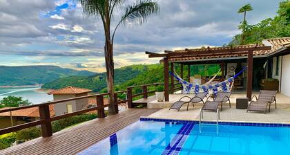 Vista do Lago - Casa para 16 pessoas com 4 quartos