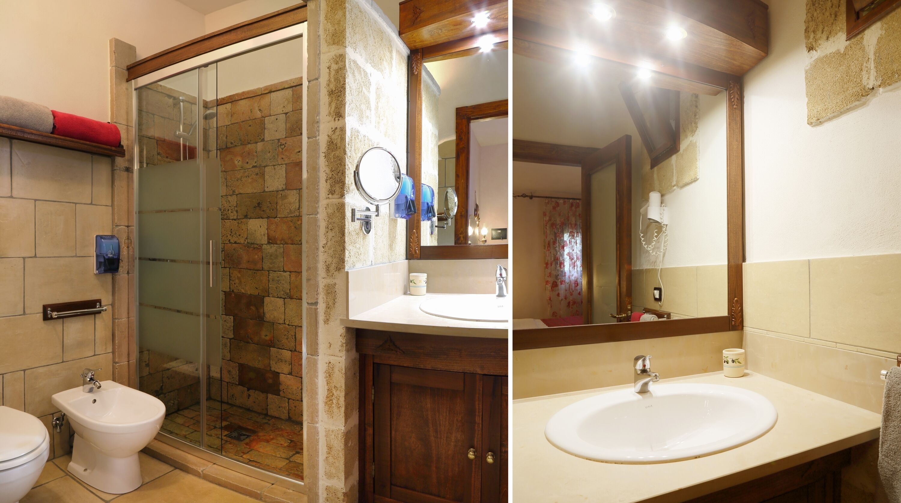 Comfort Double Room | Bathroom | Shower, free toiletries, hair dryer, bidet