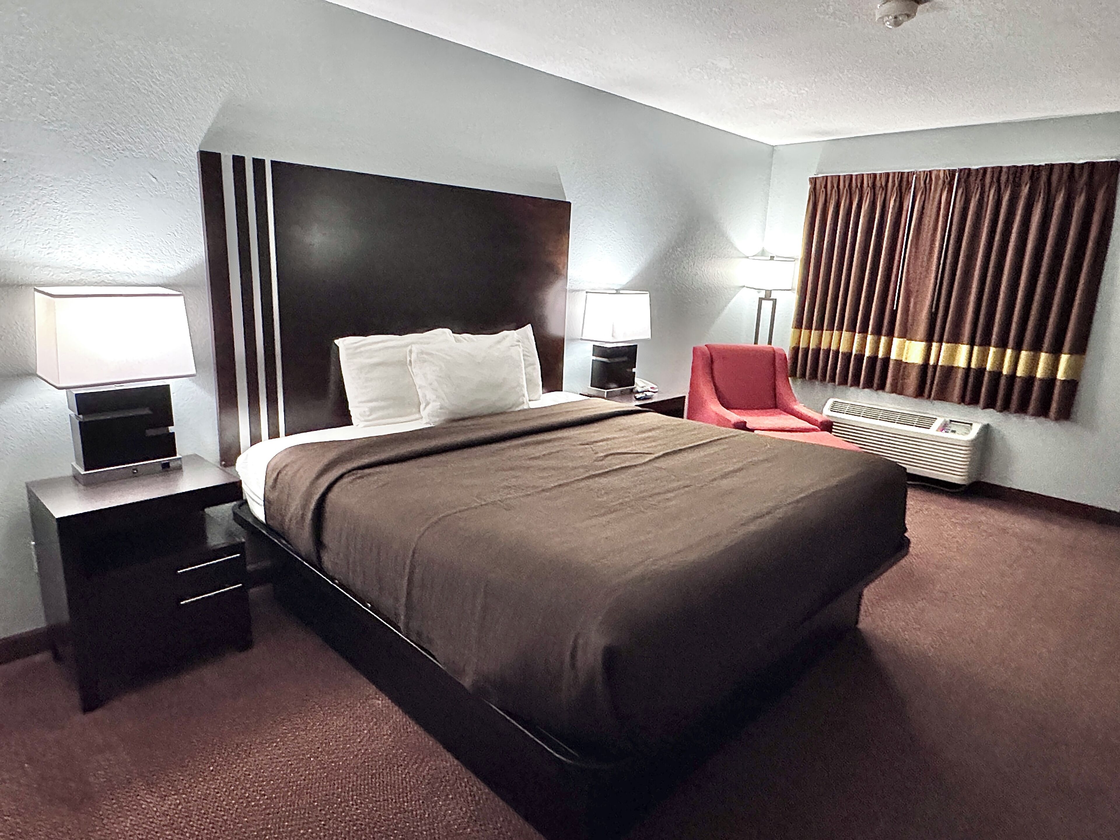 Blackout curtains, iron/ironing board, rollaway beds, free WiFi