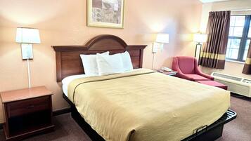 Blackout drapes, iron/ironing board, rollaway beds, free WiFi