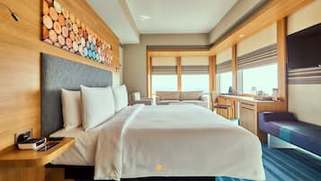 aloft, Studio, 1 giường cỡ king | 1 phòng ngủ, bộ trải giường bằng vải cotton Ai Cập