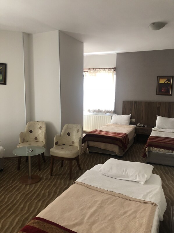 FamilieTwin kamer | Verduisterende gordijnen, geluiddichte muren, gratis wifi, beddengoed